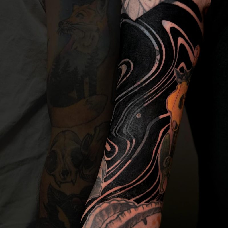 Blastover Tattoo von Addi Asha, Tätowierer aus Bochum, NRW